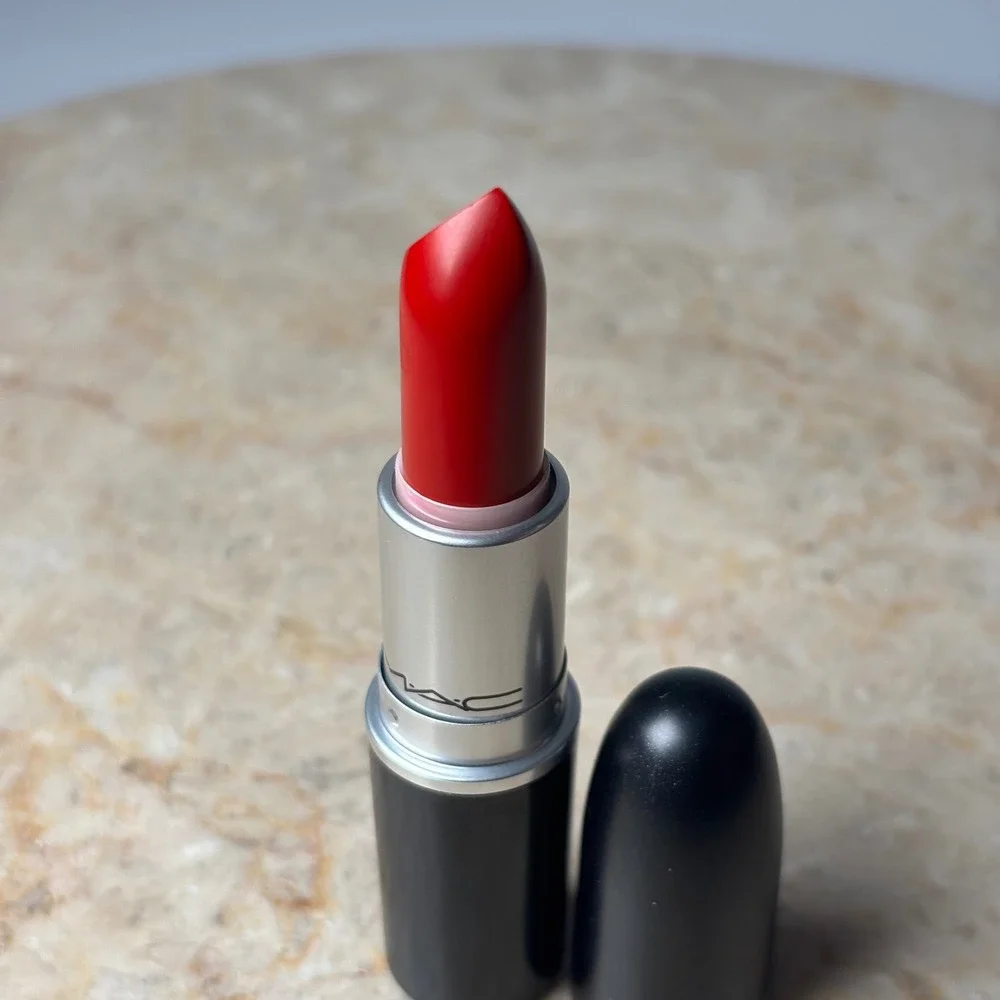 MAC Matte Lipstick Kinky A84 Full Size Red Classic Bold Lip Makeup